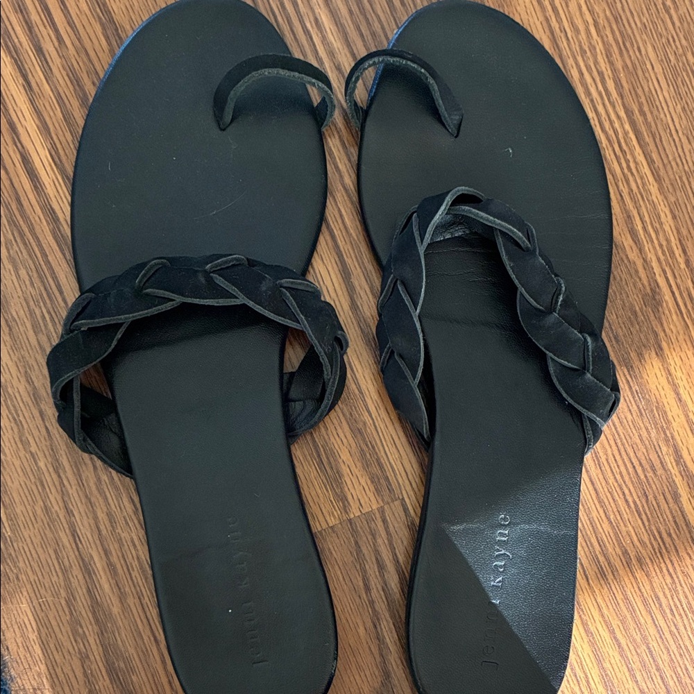 Jenni Kayne Black Braided Sandals